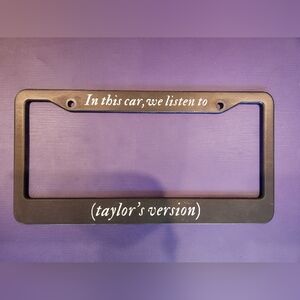 Taylor Swift License Plate Frame, Metal